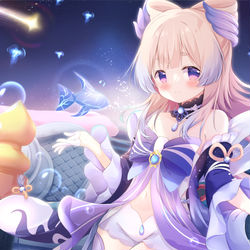 This is a pixiv picture whose title is Welcome to Sangonomiya.