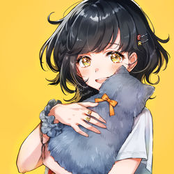 This is a pixiv picture whose title is もふもふ.