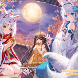 This is a pixiv picture whose title is 中秋快乐.