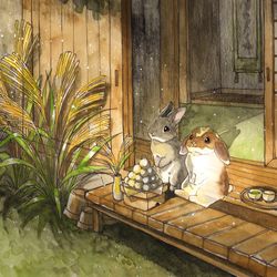 This is a pixiv picture whose title is 中秋の名月.