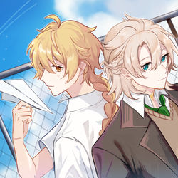 This is a pixiv picture whose title is Paper Plane.