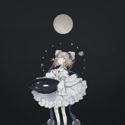 This is a pixiv picture whose title is 月見.