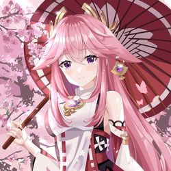 This is a pixiv picture whose title is Yae Miko.