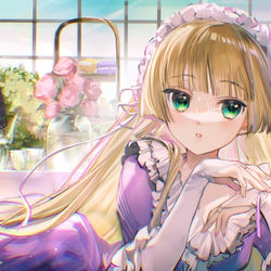 This is a pixiv picture whose title is 金色の妖精.