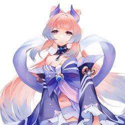 This is a pixiv picture whose title is Sangonomiya Kokomi.