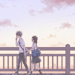 This is a pixiv picture whose title is 初めて喧嘩した帰り道.