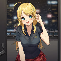 This is a pixiv picture whose title is すごい雨ですね.