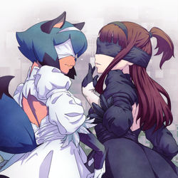 This is a pixiv picture whose title is 2Bアッコ＆2Pみちる.