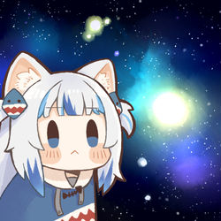 This is a pixiv picture whose title is 🦈🌌.