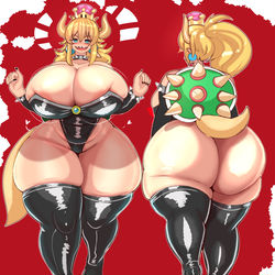 This is a pixiv picture whose title is Bowsette.