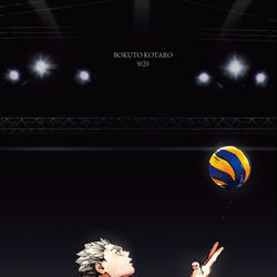 This is a pixiv picture whose title is 木兎光太郎　誕生日イラスト.