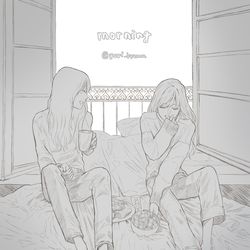 This is a pixiv picture whose title is 朝食.