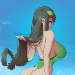 This is a pixiv picture whose title is 蛙吹梅雨.