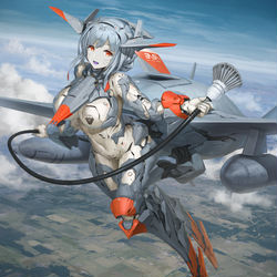 This is a pixiv picture whose title is MQ-25 スティングレイ（EASA所属機）.