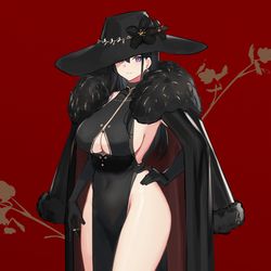 This is a pixiv picture whose title is 🖤.