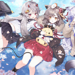 This is a pixiv picture whose title is 【アズールレーン】 桜の空.