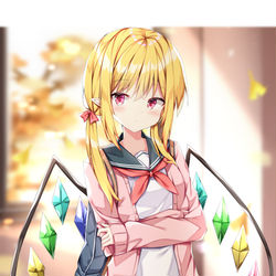 This is a pixiv picture whose title is 制服フランちゃん.