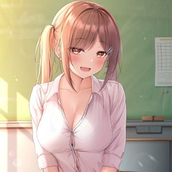 This is a pixiv picture whose title is ふふっ、目線でどこ見てるかわかっちゃうなぁ♡.