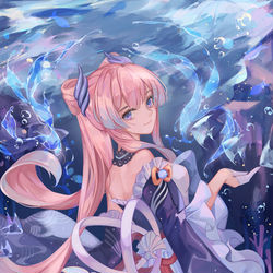 This is a pixiv picture whose title is 心海.