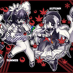 This is a pixiv picture whose title is 葬式女子-四季-.