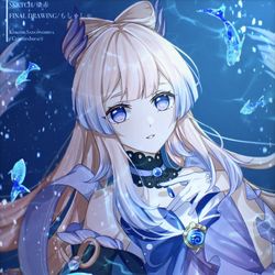 This is a pixiv picture whose title is 珊瑚宮心海.