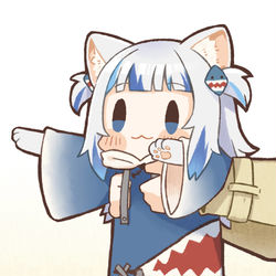 This is a pixiv picture whose title is Longcat Gura.