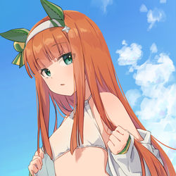 This is a pixiv picture whose title is 水着サイレンススズカ.