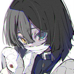 This is a pixiv picture whose title is 伊黒小芭内.