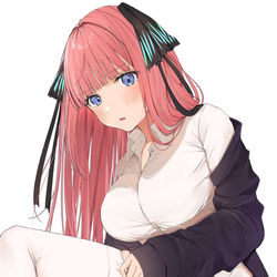 This is a pixiv picture whose title is 『あんた…どこ見てるの？』.