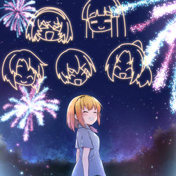 This is a pixiv picture whose title is 満天の笑み.