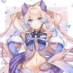 This is a pixiv picture whose title is 珊瑚宫心海.