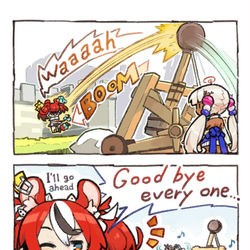 This is a pixiv picture whose title is Catapult incident.
