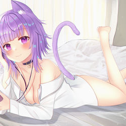 This is a pixiv picture whose title is 猫又おかゆ.