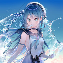 This is a pixiv picture whose title is 水の加護.