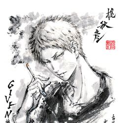 This is a pixiv picture whose title is 【極道畫師】梶秋彥.