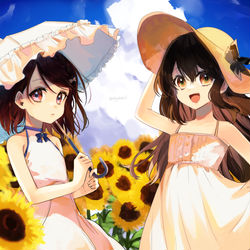This is a pixiv picture whose title is 夏の白ワンピ.