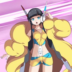 This is a pixiv picture whose title is 黒髪ツレ.