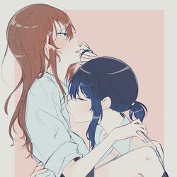 This is a pixiv picture whose title is 胸にキス.