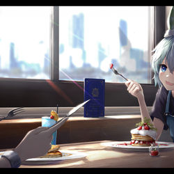 This is a pixiv picture whose title is 喫茶店デート☕.