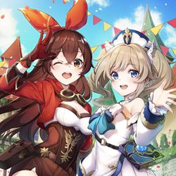 This is a pixiv picture whose title is アンバー＆バーバラ.