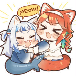This is a pixiv picture whose title is ✨🦈🐈🐔✨.
