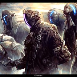 This is a pixiv picture whose title is ボンドルド＆祈手（アンブラハンズ）.
