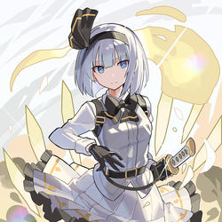 This is a pixiv picture whose title is 白妖夢.