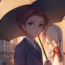 This is a pixiv picture whose title is 雨.