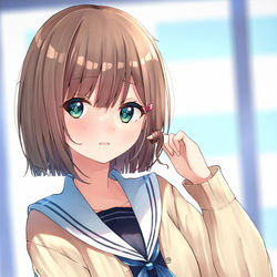 This is a pixiv picture whose title is 「大事な話って、なに？」.