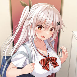 This is a pixiv picture whose title is 「それじゃ、また明日学校でね」.