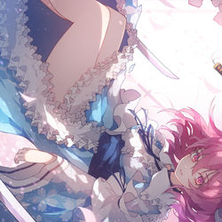 This is a pixiv picture whose title is falling down.