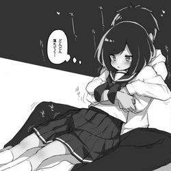 This is a pixiv picture whose title is どんどんずり落ちていくガール.