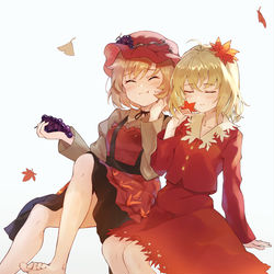 This is a pixiv picture whose title is 秋姉妹.