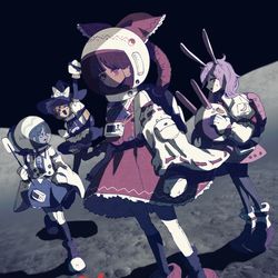 This is a pixiv picture whose title is 宇宙巫女、降り立つ。.